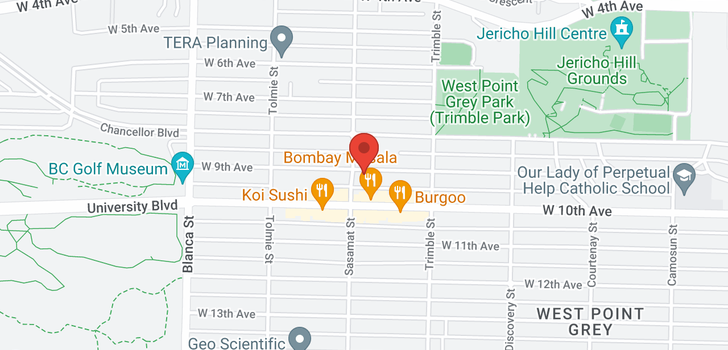 map of 4488 W 9TH AVENUE